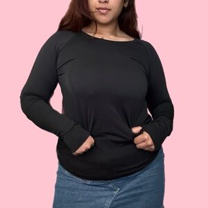 ✨lululemon swiftly tech long-sleeve shirt 2.0 hip length - black / black ✨